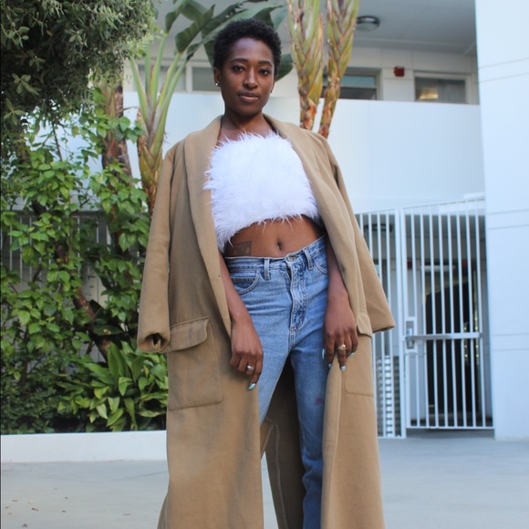 Angel White Faux Fur Top - Picture 6 of 7